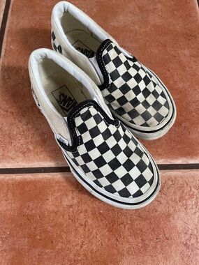 Vans Kids Slip-On Checkerboard Sneakers